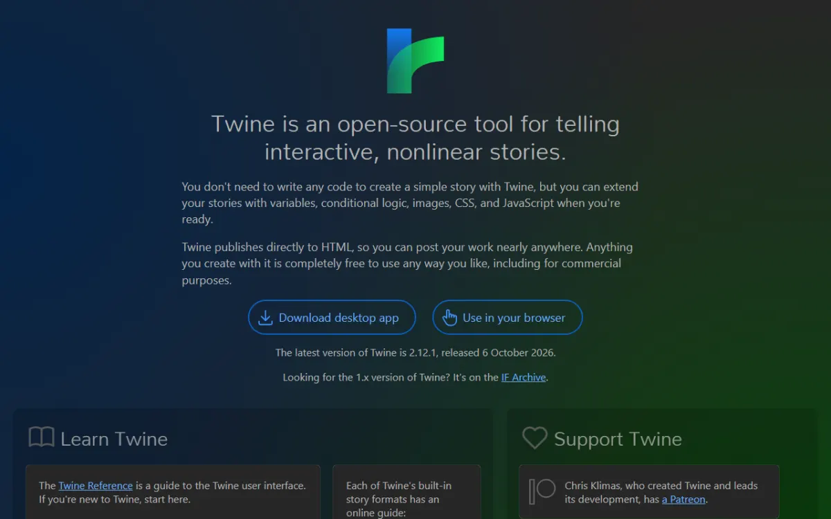 Twine の公式サイト